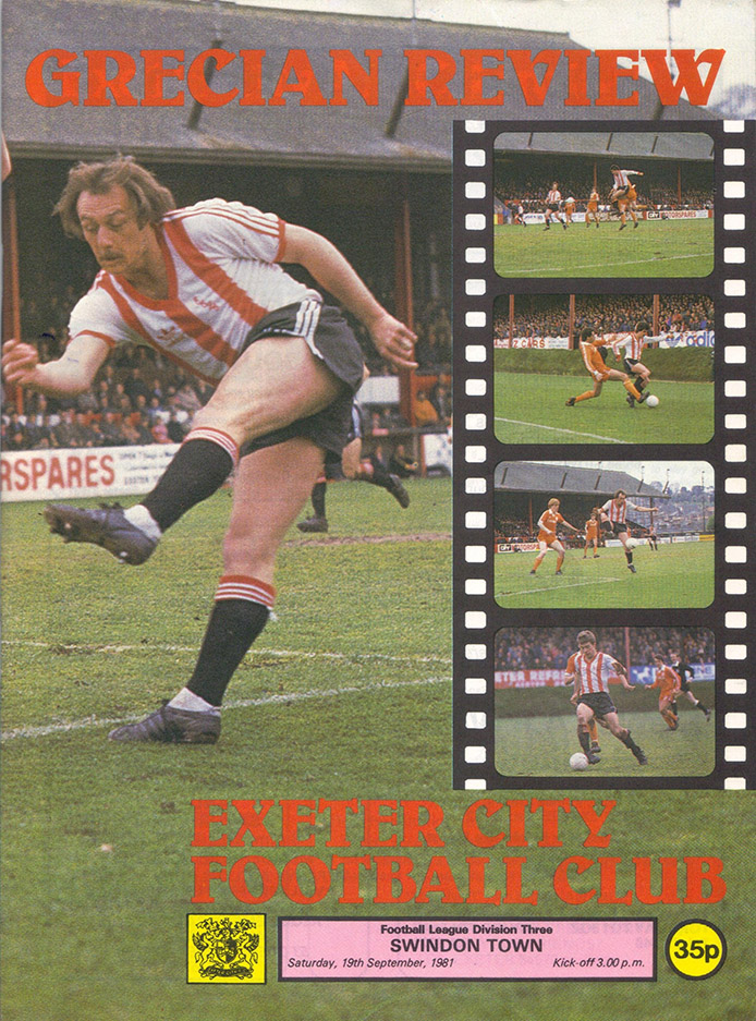 <b>Saturday, September 19, 1981</b><br />vs. Exeter City (Away)
